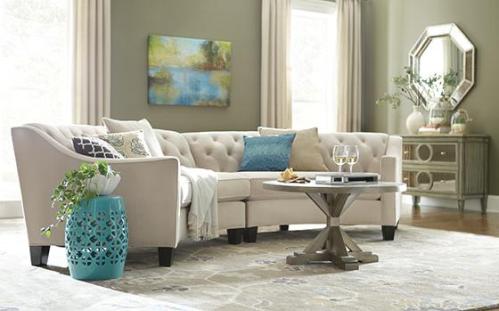 Home Decorators curved sectional