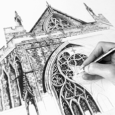 Gothic drawing Minty Sainsbury