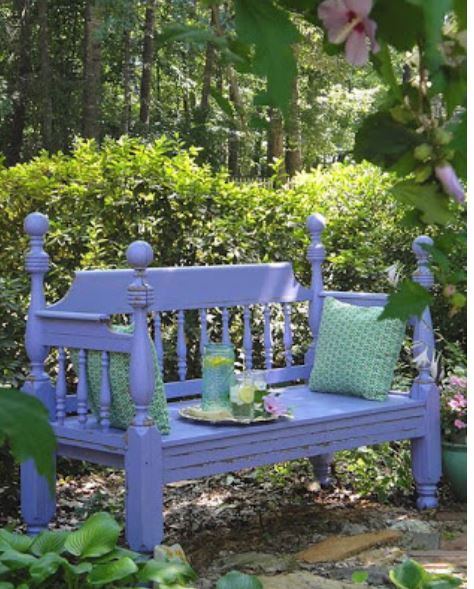 head board bench in my garden 2